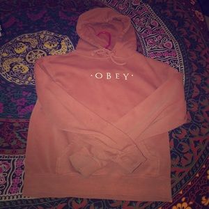 Obey Hoodie Salmon Color RARE